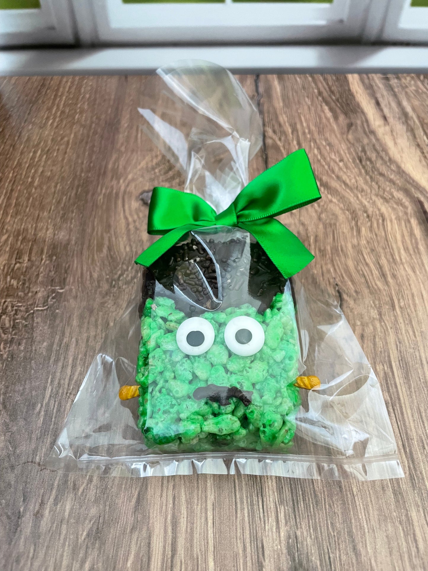 Halloween "Frankenstein" Rice Crispie Treats