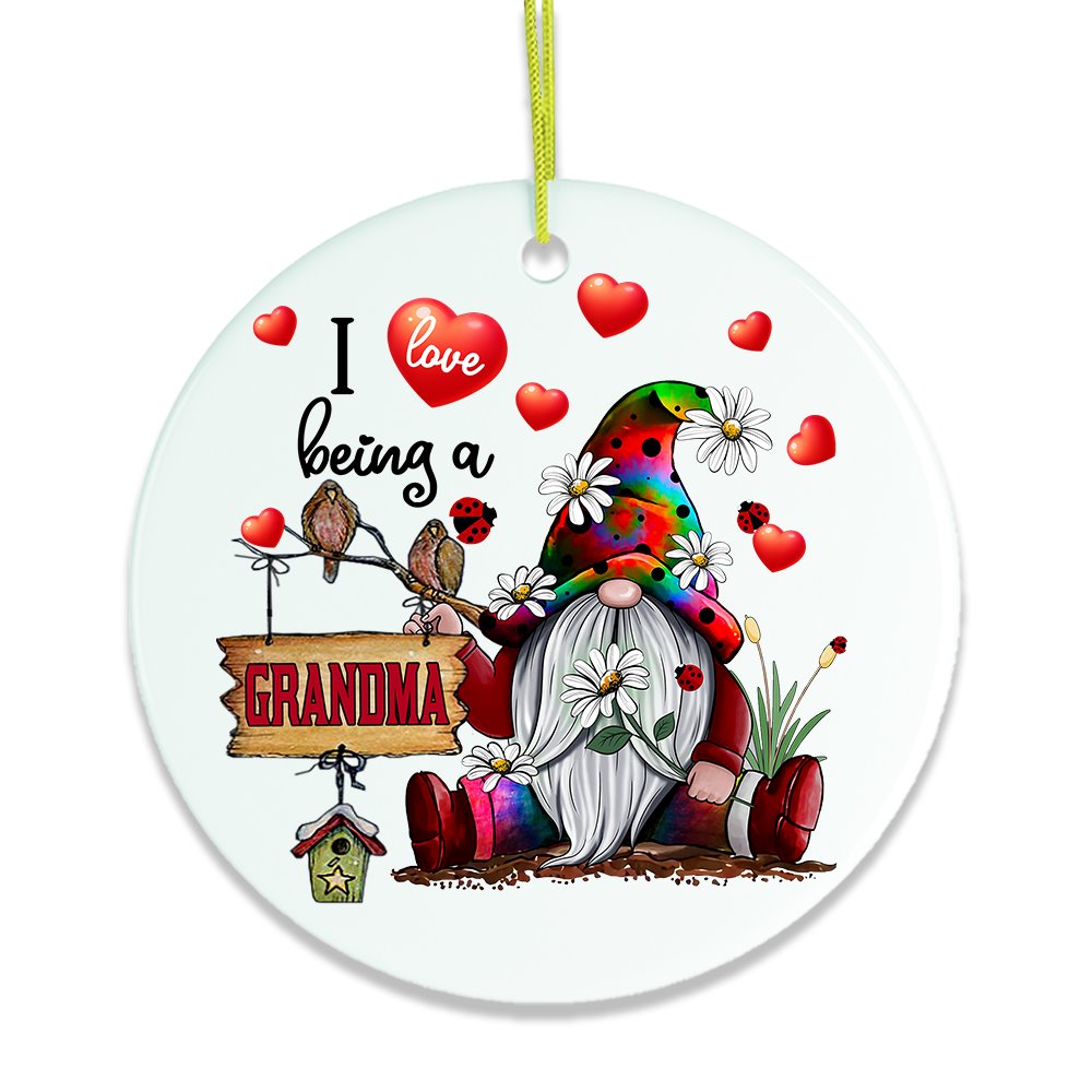 I Love Being a Grandma Gnome Christmas Ornament