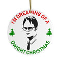 I'm Dreaming of a Dwight Christmas Ornament, Funny Office TV Show Decoration