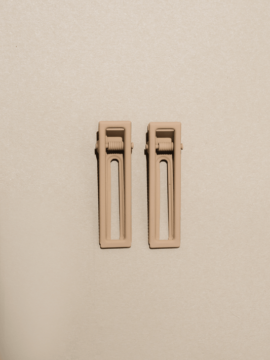 Lu Lu Hair Clips - Mocha