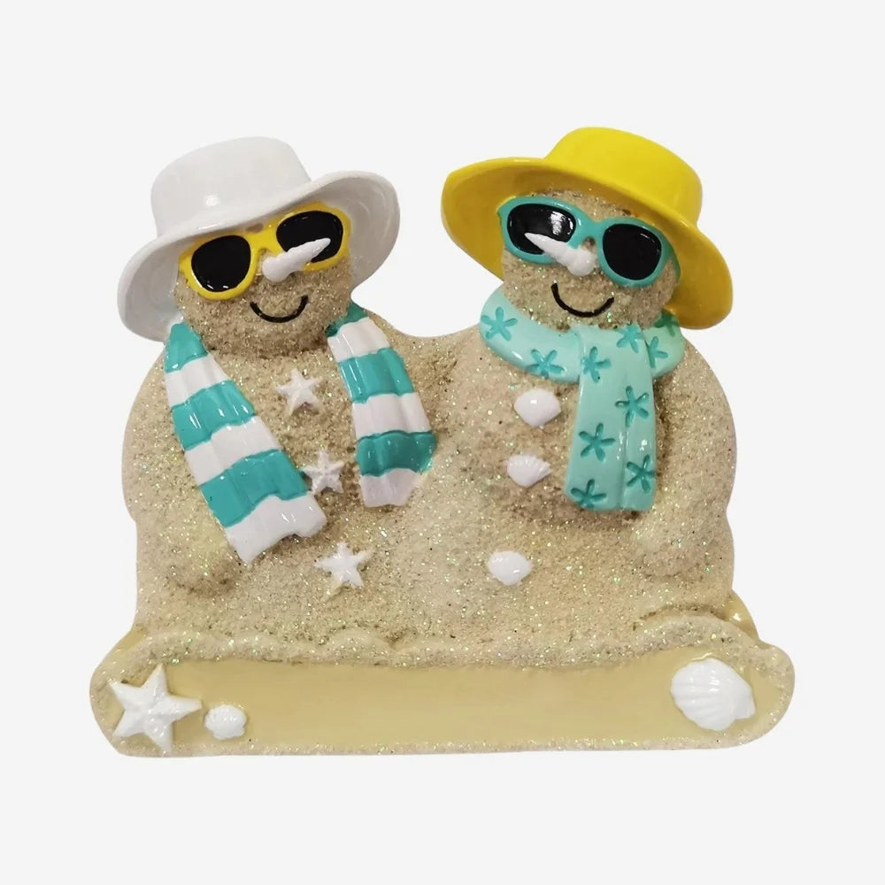 Sandman Family of 2 Personalized Christmas Ornament