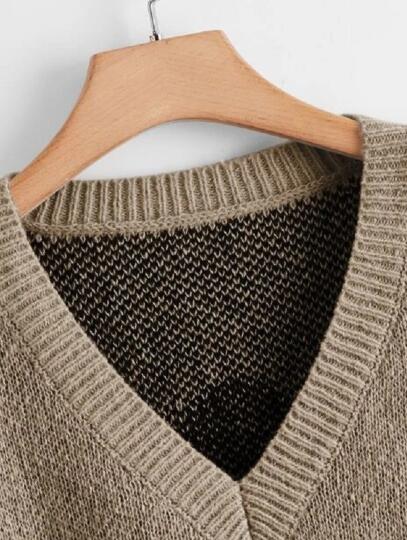 Skull V-neck Sweater