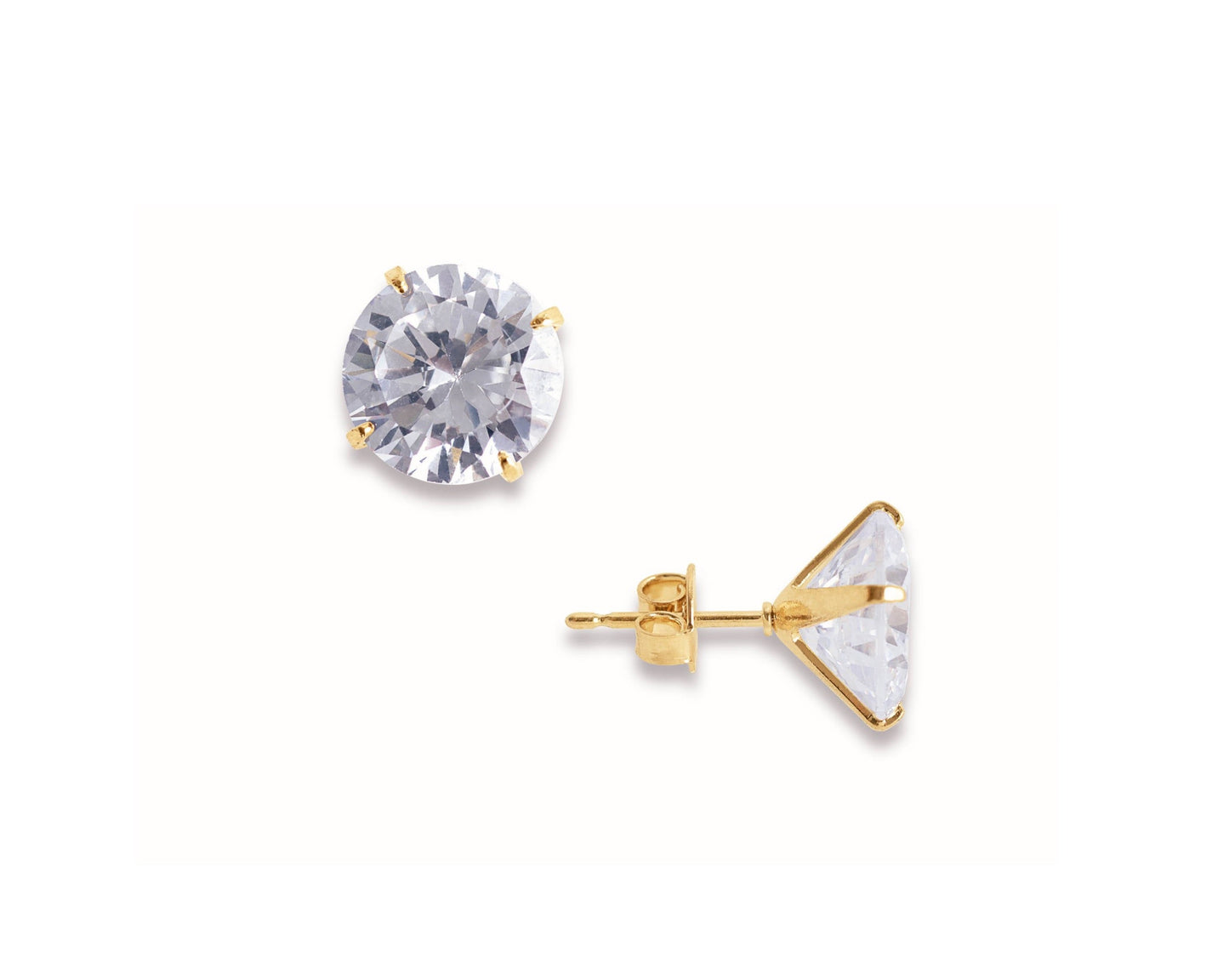 Round Cz Studs