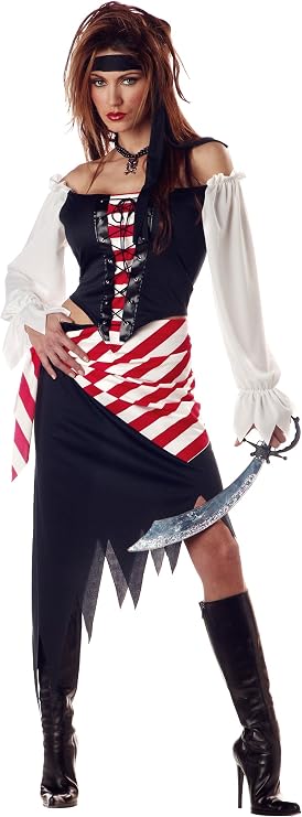 Ruby the Pirate Beauty Women's Costume | 4-Piece Pirate Set | Large