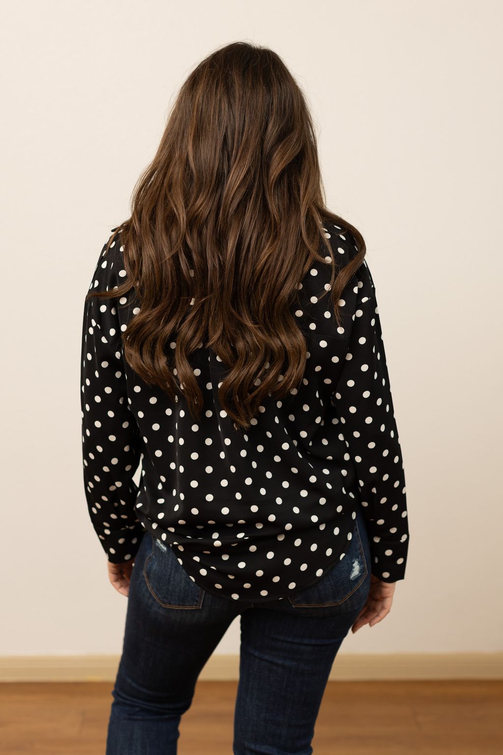 The Kathryn Classic Button-Up | Polka Dot | Grace+Emma | Women's Relaxed Fit Button-Front Top | XS–3XL