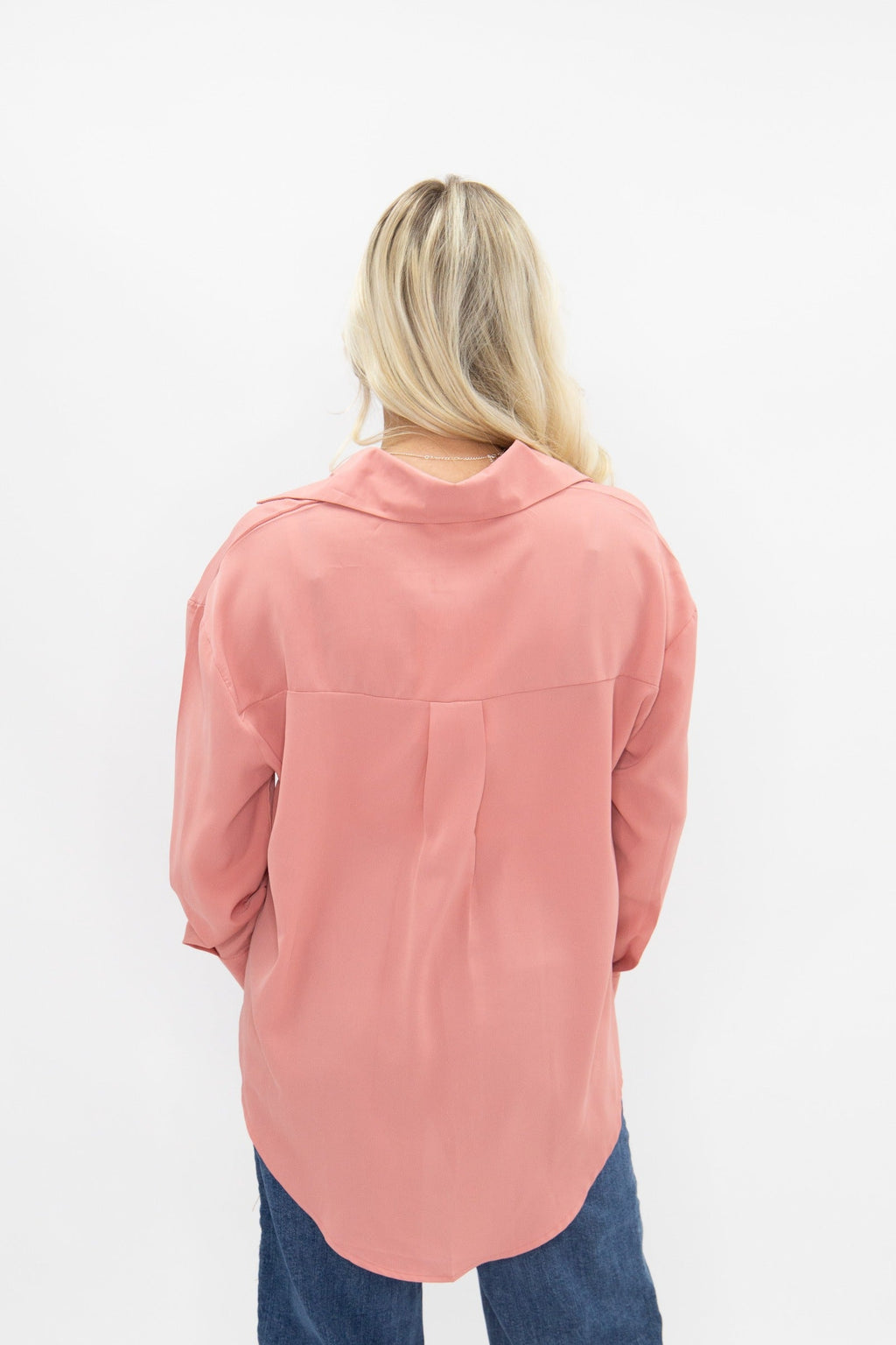 The Kathryn Classic Button-Up | Blush Pink | Grace+Emma | Women's Relaxed Fit Button-Front Top | XS–3XL