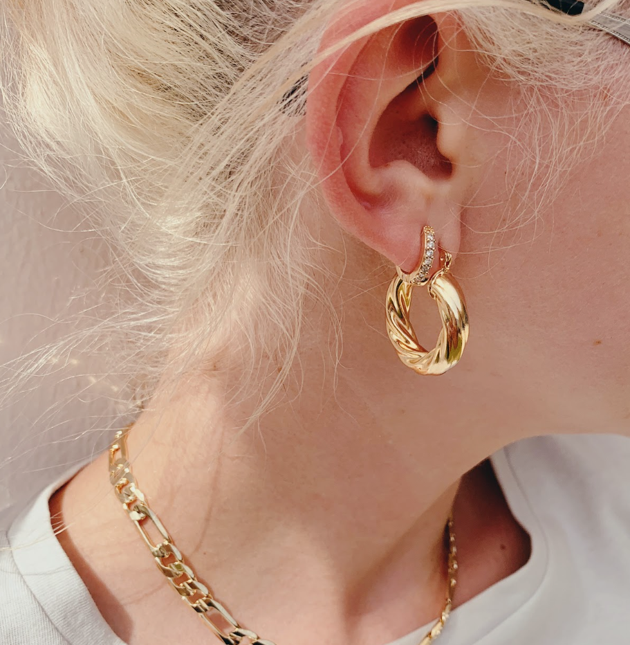 Gold Twist Hoops