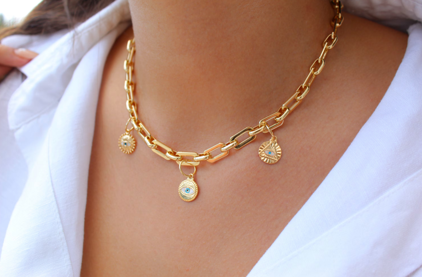 Gold Coin Medallion Necklace