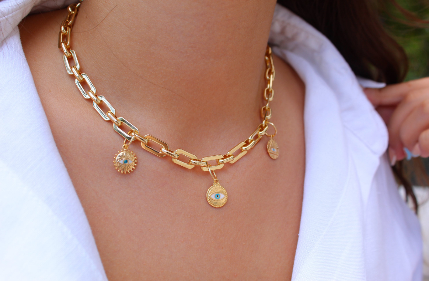 Gold Coin Medallion Necklace