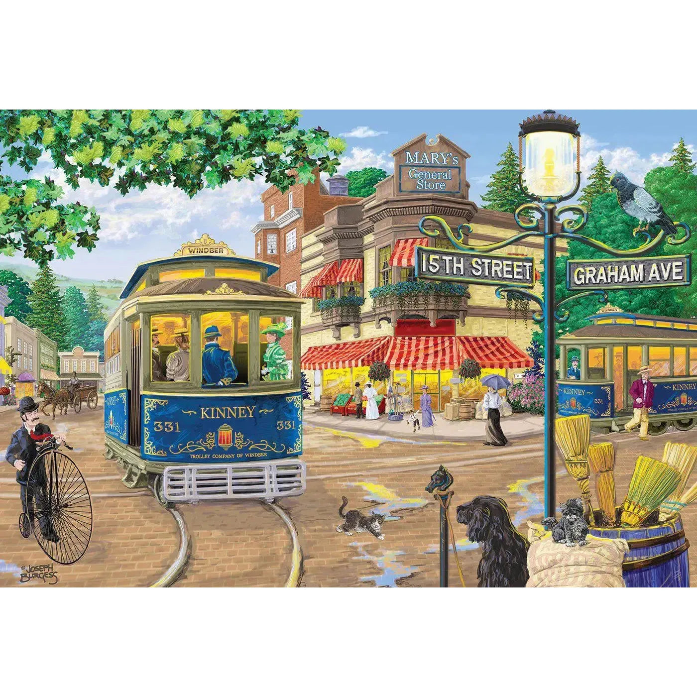 Victorian Street 400 Piece Wood Jigsaw Puzzle Wooden City