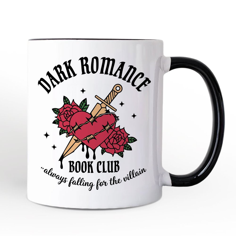 Dark Romance Book Club Personalized Mug, Vintage Gothic Romantasy Bookish Gift with Custom Name