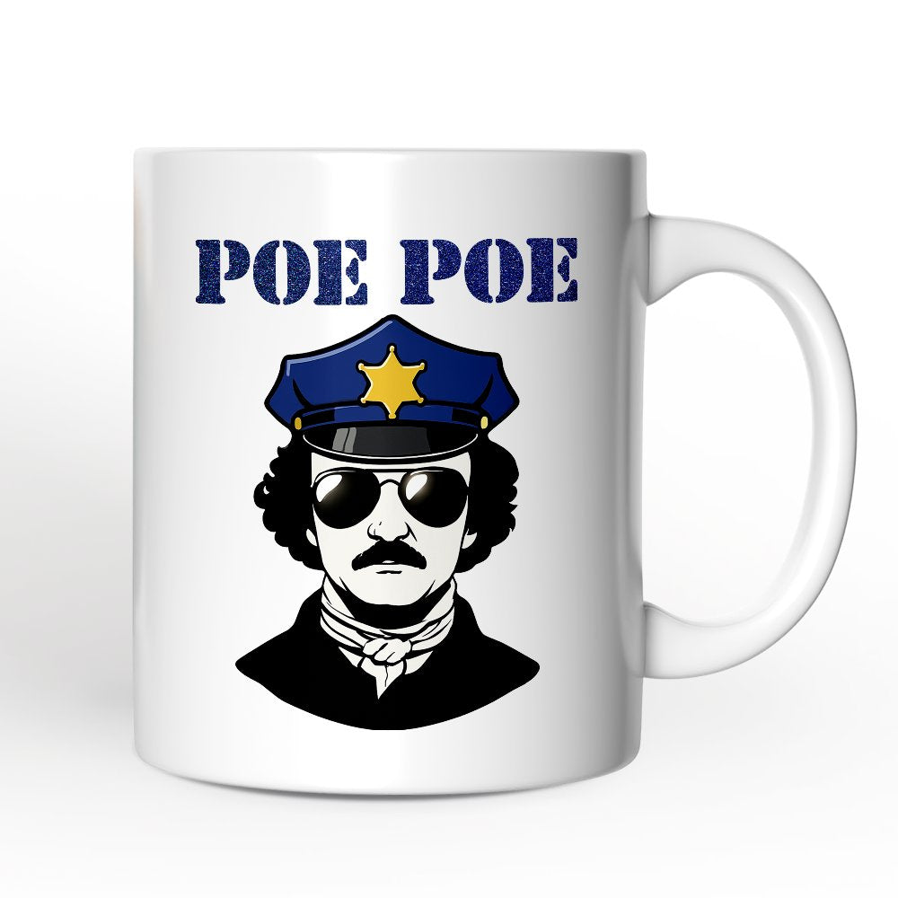 Police Edgar Allan Poe Poe Personalized Mug, Funny Gift with Custom Name
