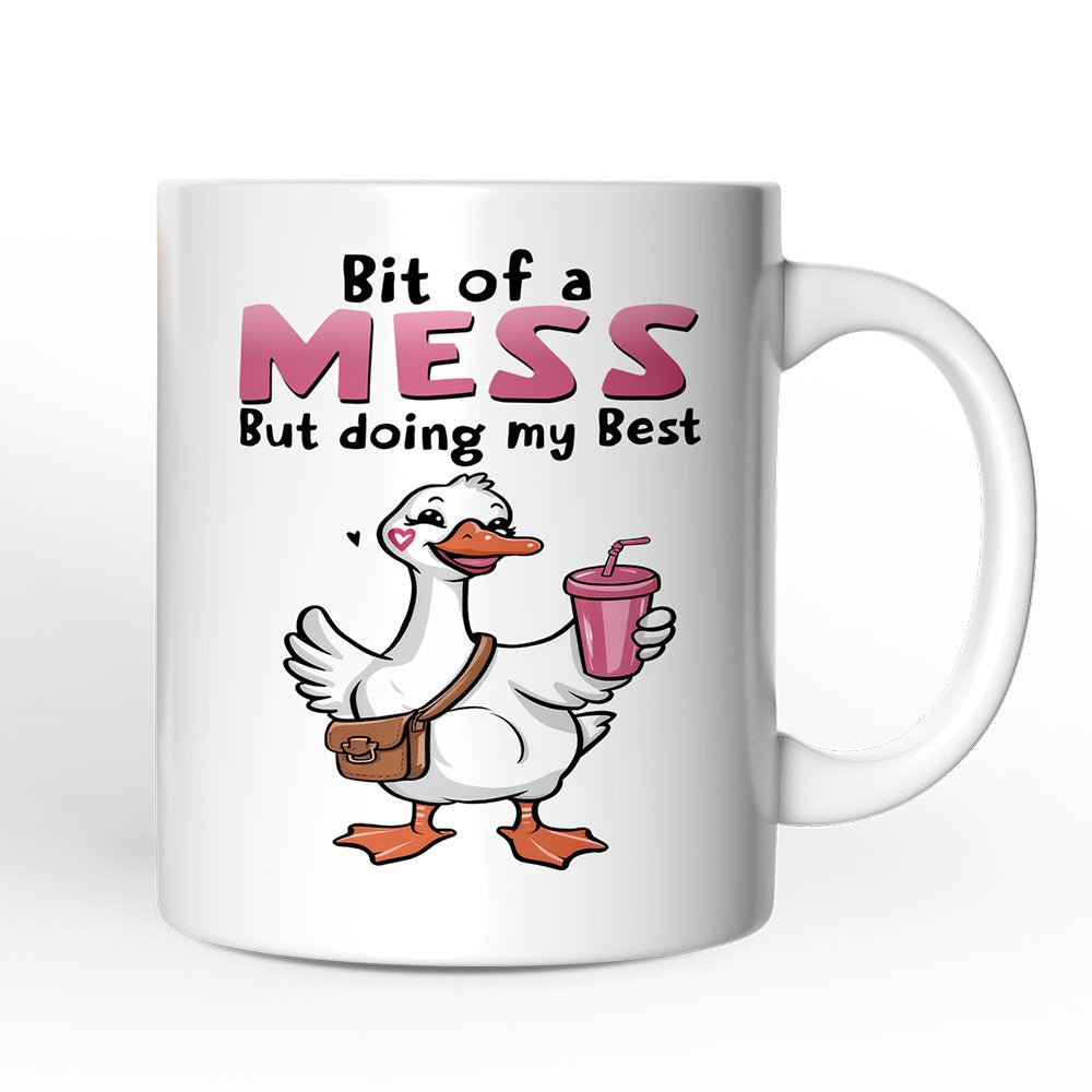 Coquette Pink Goose Personalized Mug, Sassy Gift With Custom Name