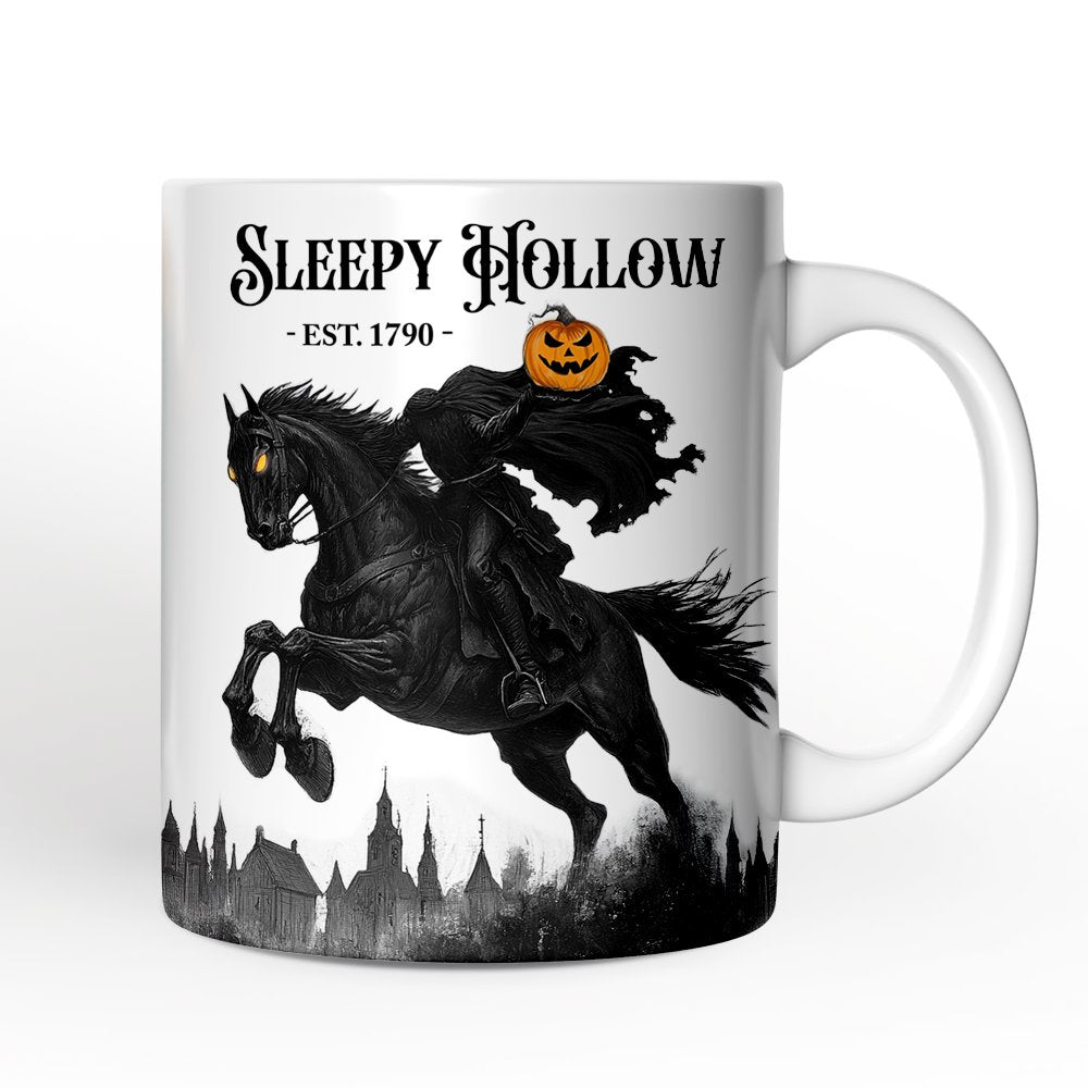 Headless Horseman Spooky Halloween Personalized Mug, The Legend of Sleepy Hollow Gift With Custom Name