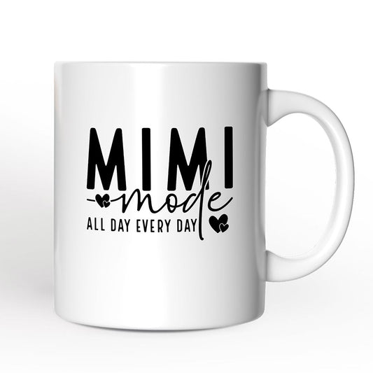 Mimi Mode Personalized Mug, All Day Every Day Grandma Gift With Custom Name