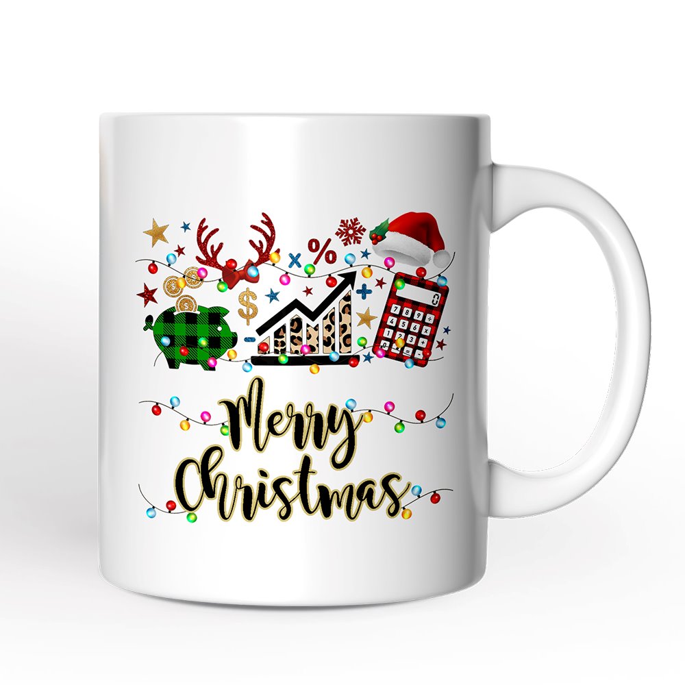 Personalized Mug Finance Professional Buffalo Plaid Christmas, Custom Accountant and Financial Advisor Gift