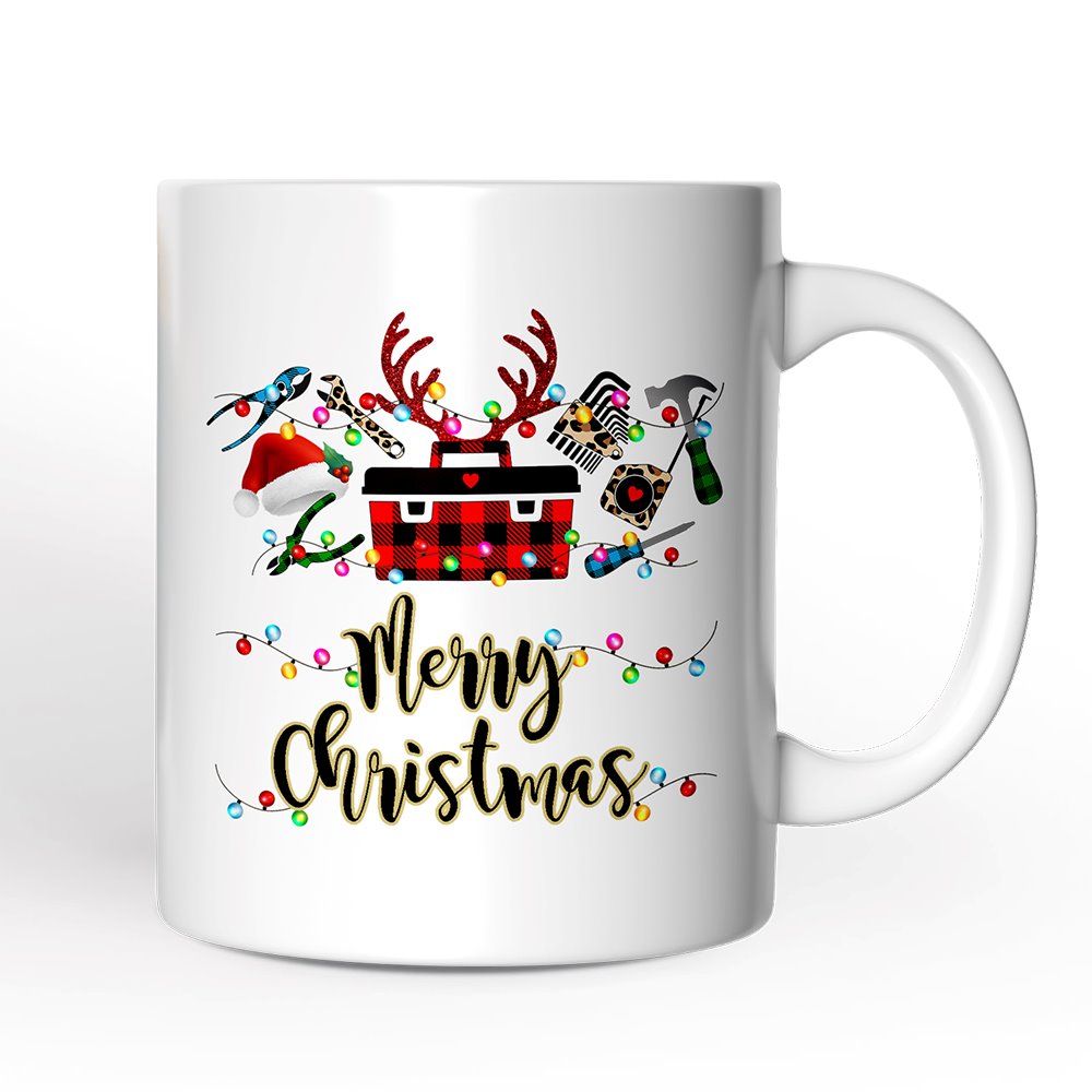 Personalized Mug Handyman Buffalo Plaid Christmas Woodworking Gift