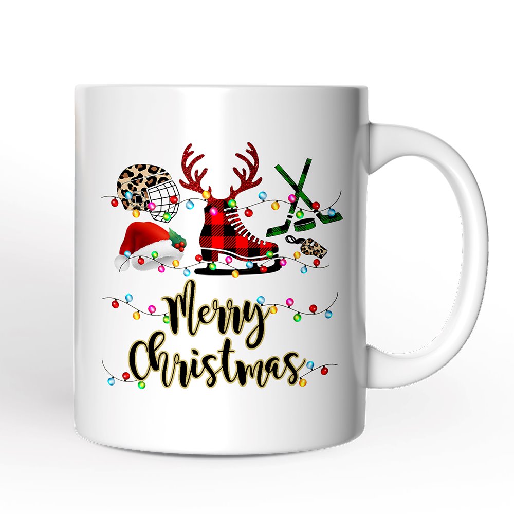 Personalized Mug Hockey Buffalo Plaid Christmas, Team and Coaches Gift