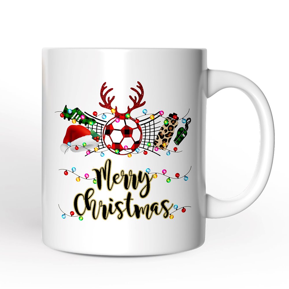 Personalized Mug Soccer Buffalo Plaid Christmas, Team and Coaches Gift