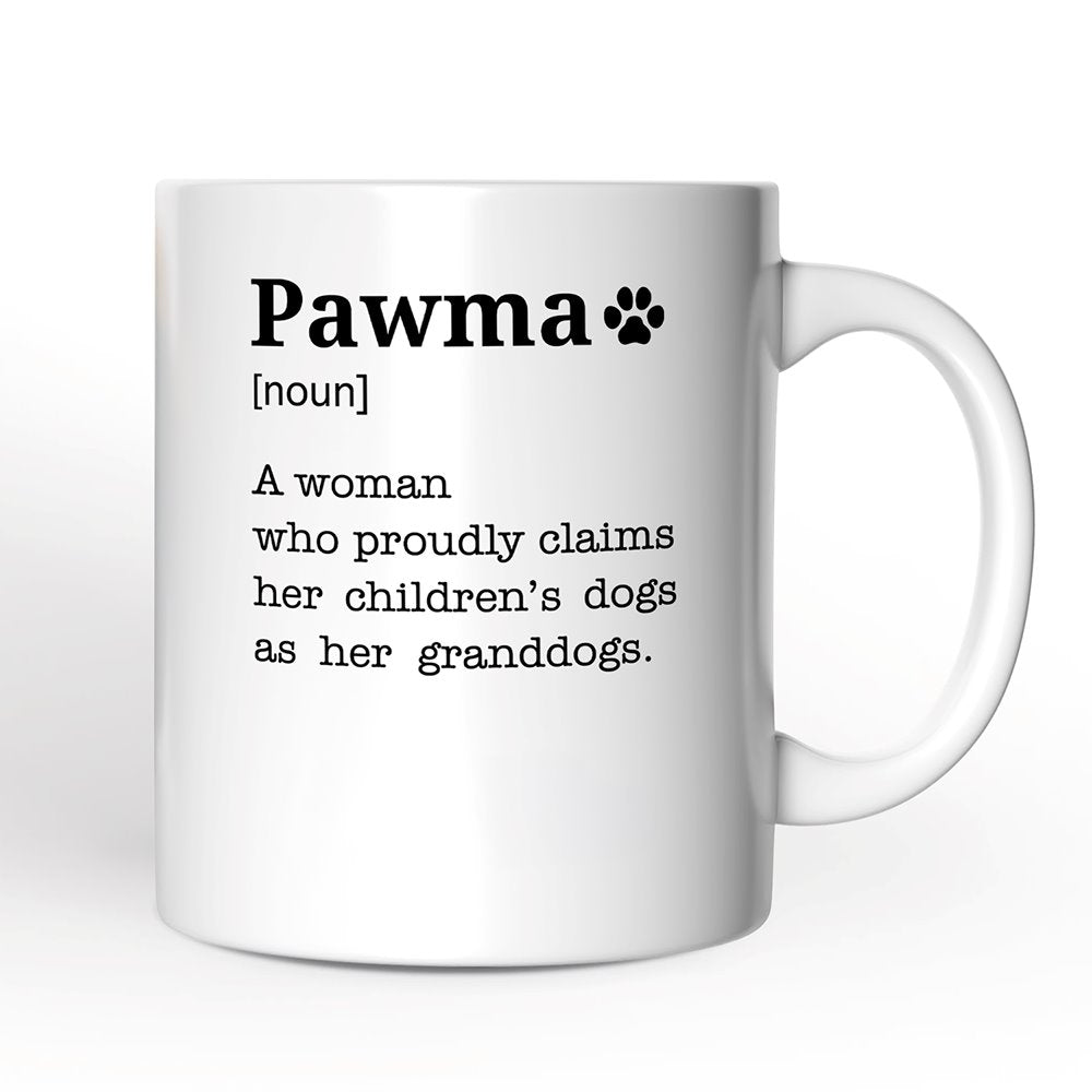 Personalized Pawma Definition Mug, Funny Dog Lovers Mom Gift with Custom Name