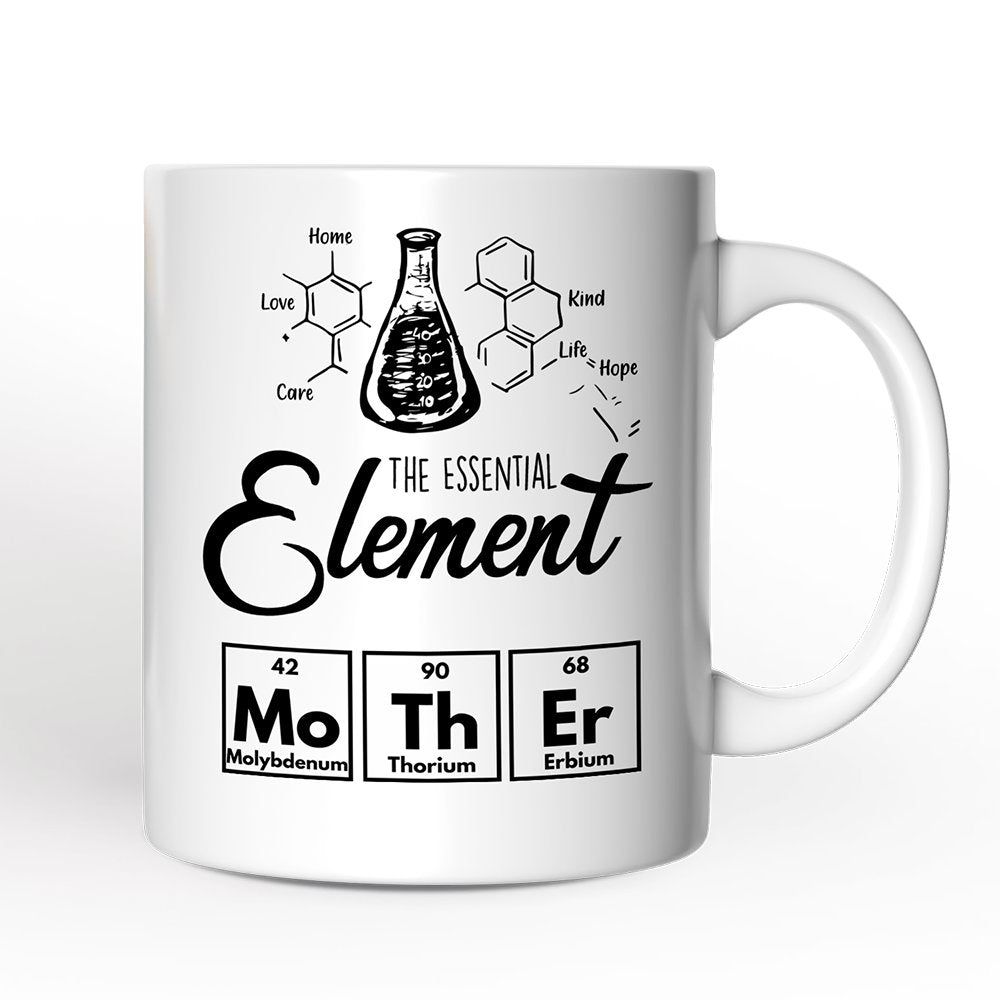 The Essential Element Mother Personalized Mug, Science Chemistry Periodic Table Gift For Mom With Custom Name