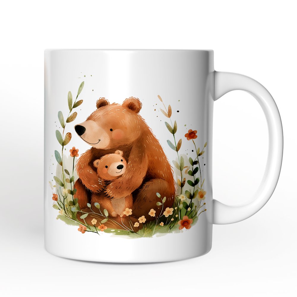 Mom and Baby Bear Personalized Mug, Mother's Day Custom Gift with Name