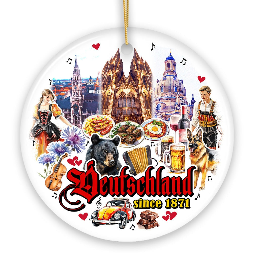 Artistic Germany Landmarks Ornament, Bavarian Heritage and Culture Christmas Gift and Travel Souvenir