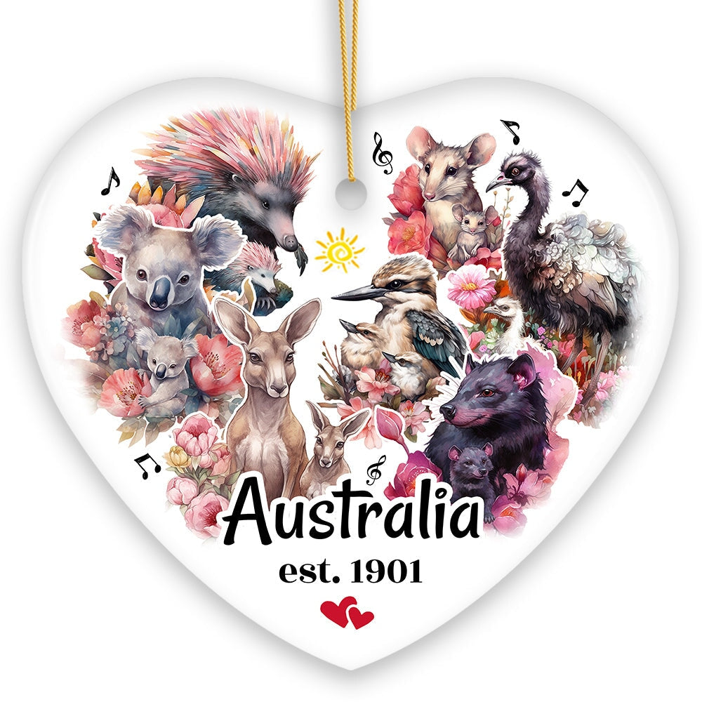 Artistic and Colorful Australian Wildlife Ornament, Christmas Gift for Animal Lovers