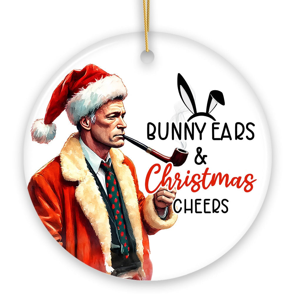 Bunny Ears & Christmas Cheers Ornament, Playboy Holiday Humor