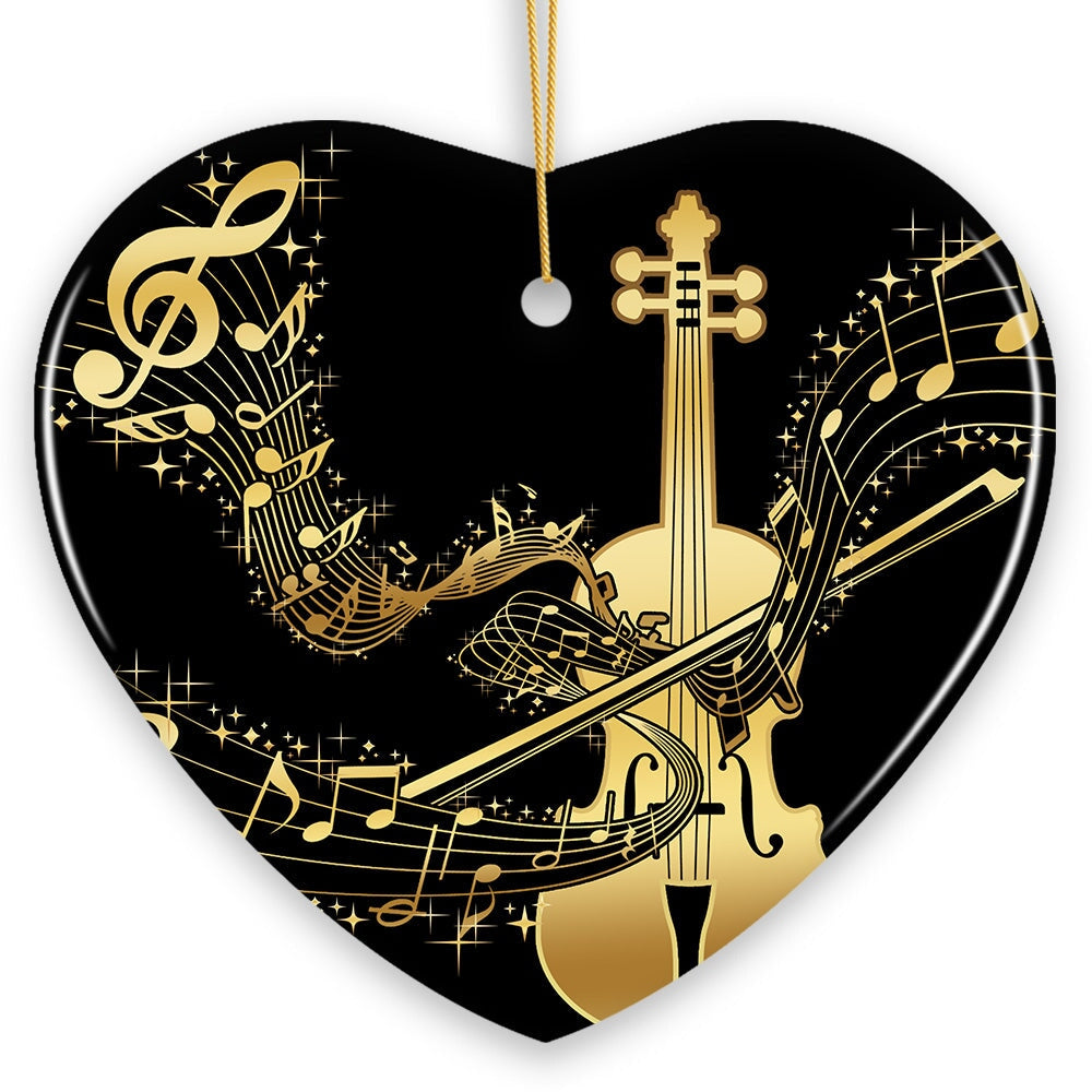 Golden Symphony of Violin Ornament, Serenade of Harmonious Melodies, Gift for Music Lovers