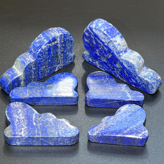 Lapis Lazuli Cloud Shape Carving (Mixed Sizes)