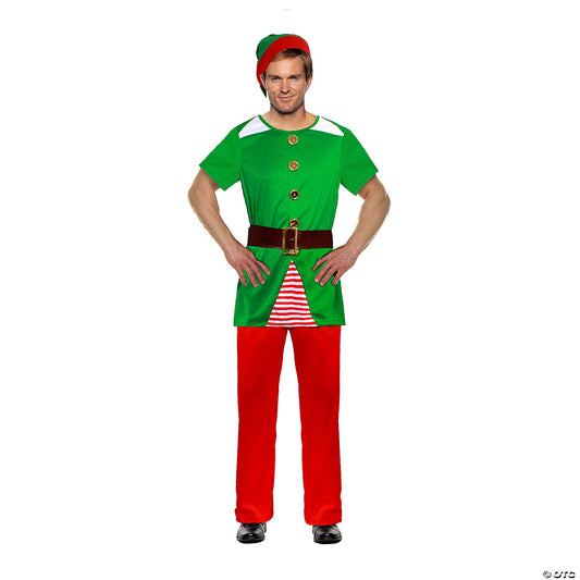 Adult's Short Sleeve Elf Costume - XXL