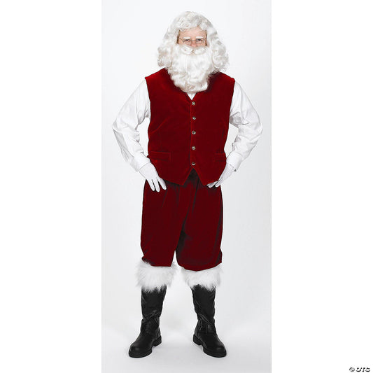 Adult Men's Santa Velvet Vest with Buttons - XXL