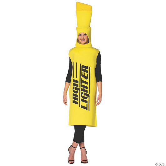 Adult Highlighter Costume - Yellow