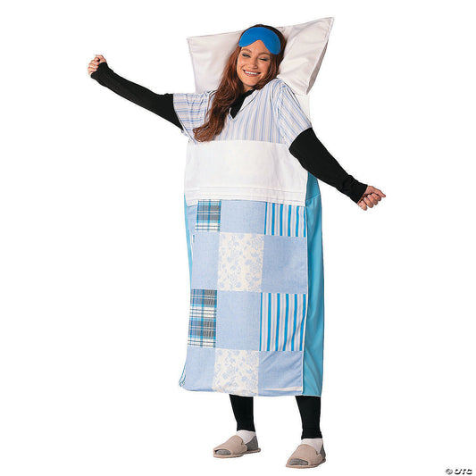 Adult Sleeping Bed with Pillow & Comforter Costume