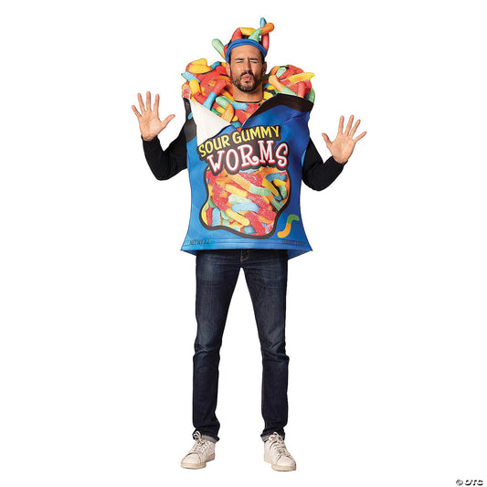 Adult Sour Gummy Worms Costume