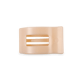 Almond Beige Small Flat Rectangle Hair Clip | TELETIES 3.25" Nearly Unbreakable Neutral Claw Clip
