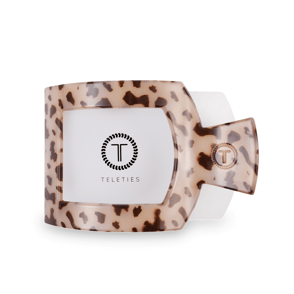 Blonde Tortoise Large Flat Square Hair Clip | TELETIES 4.5" Nearly Unbreakable Claw Clip