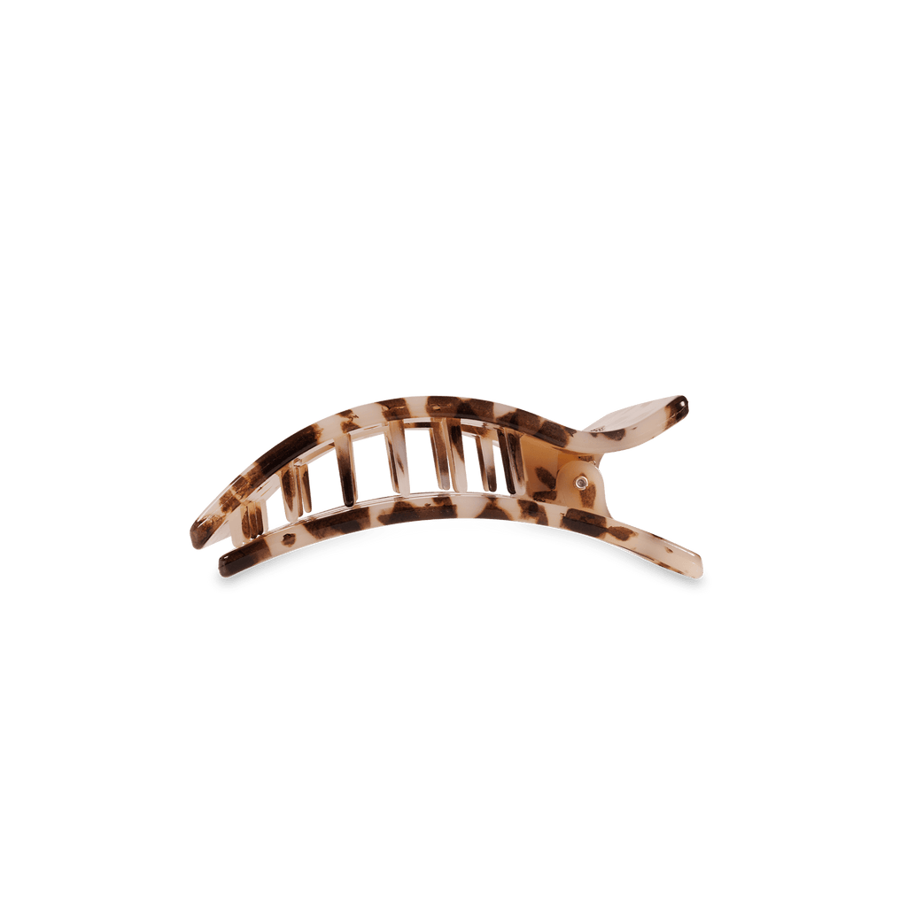Blonde Tortoise Small Flat Rectangle Hair Clip | TELETIES 3.25" Nearly Unbreakable Claw Clip