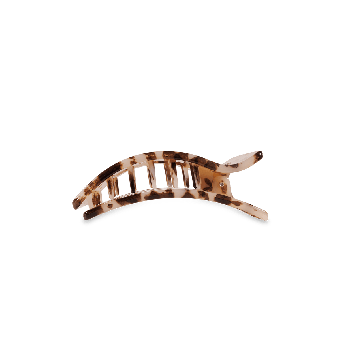 Blonde Tortoise Small Flat Rectangle Hair Clip | TELETIES 3.25" Nearly Unbreakable Claw Clip
