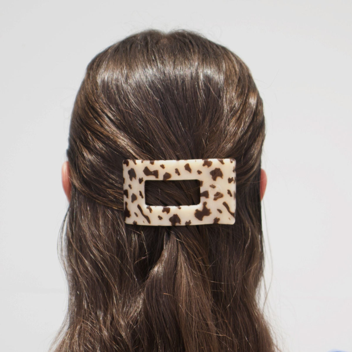 Blonde Tortoise Small Flat Rectangle Hair Clip | TELETIES 3.25" Nearly Unbreakable Claw Clip