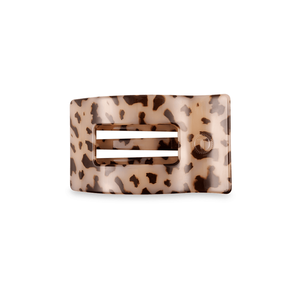Blonde Tortoise Small Flat Rectangle Hair Clip | TELETIES 3.25" Nearly Unbreakable Claw Clip