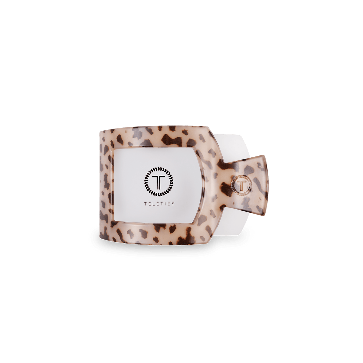 Blonde Tortoise Small Flat Square Hair Clip | TELETIES 3.4" Nearly Unbreakable Claw Clip