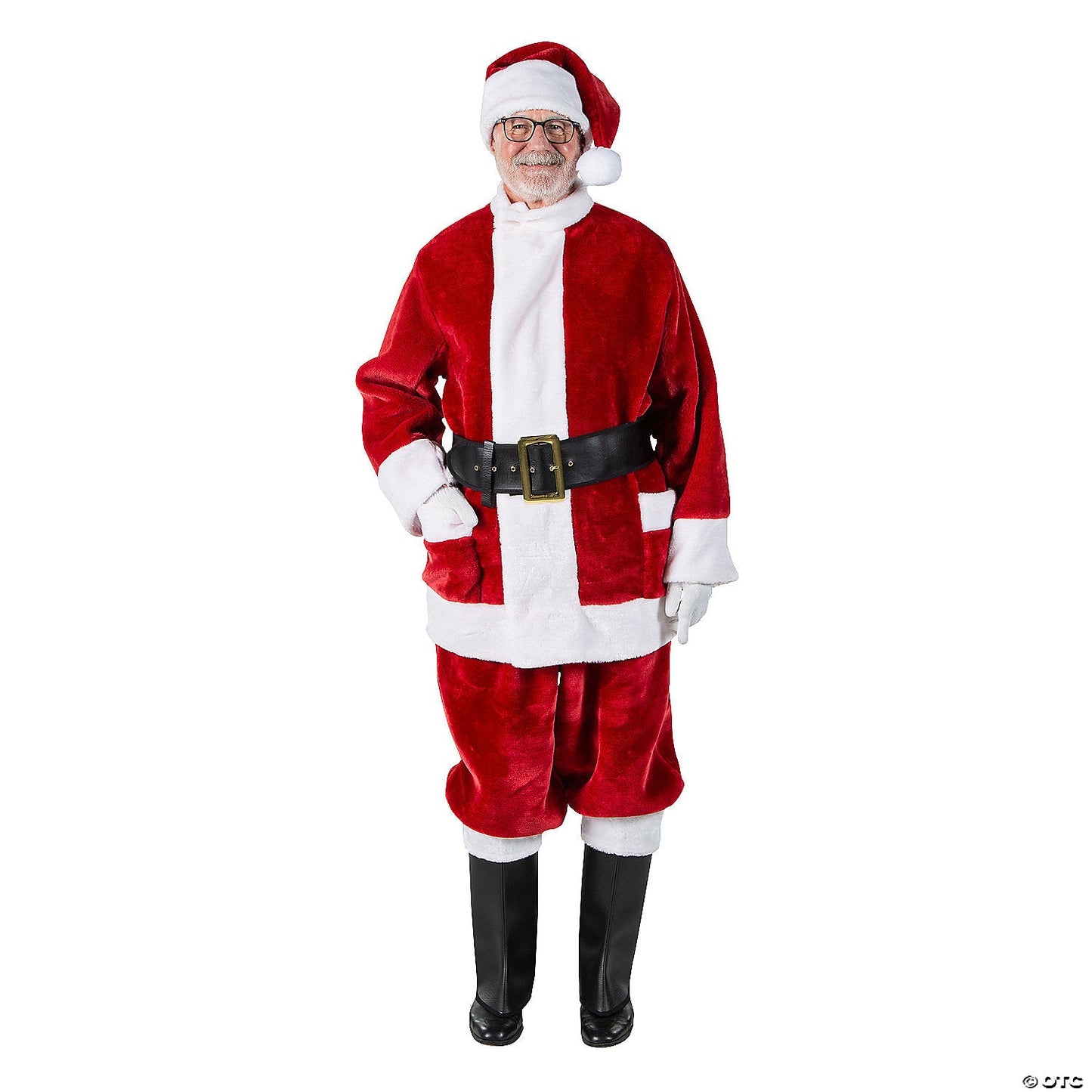 Burgundy Deluxe Santa with Outside Pockets - Large