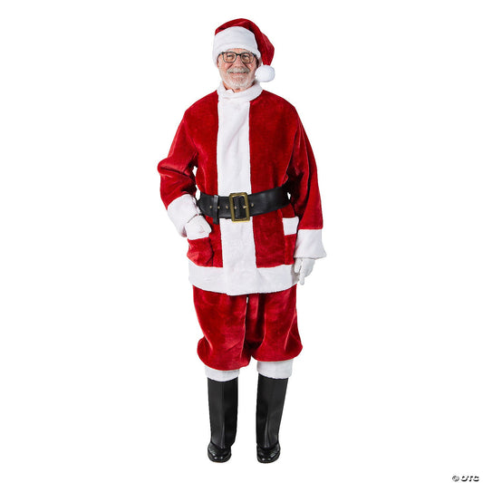Burgundy Deluxe Santa with Outside Pockets - Large