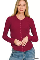 Double Knit Snap Button Shirt | Casual Layering Top | Zenana