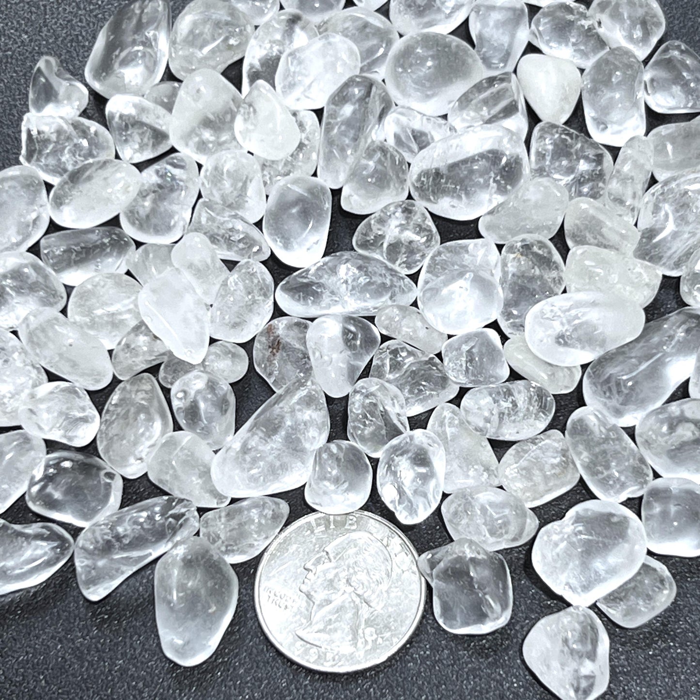 Clear Quartz Crystal Small Tumbled Stones (By The Ounce or Pound)