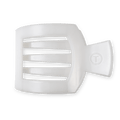 Coconut White Large Flat Square Hair Clip | TELETIES 4.5" Nearly Unbreakable White Claw Clip