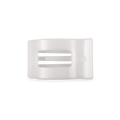 Coconut White Small Flat Rectangle Hair Clip | TELETIES 3.25" Nearly Unbreakable White Claw Clip