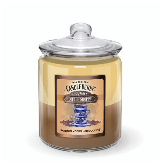Coffee Shoppe - Roasted Vanilla Cappuccino™, 3 - Wick, Candy Jar Candle